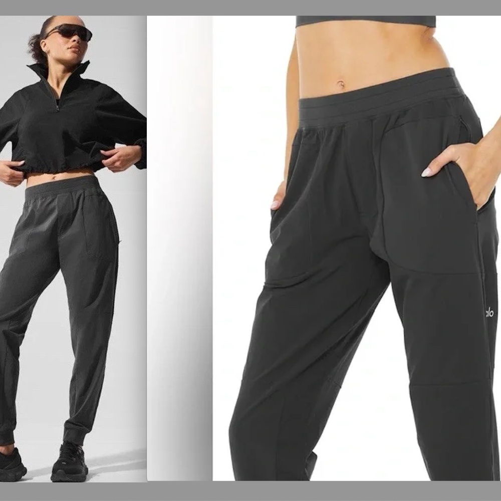 ALO Yoga Black Track Joggers
